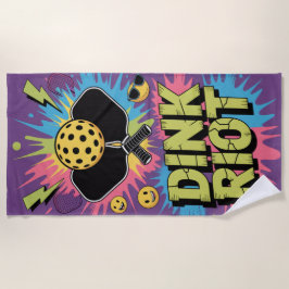 Pickleball Dink Riot Funny Urban Splash Strandtuch