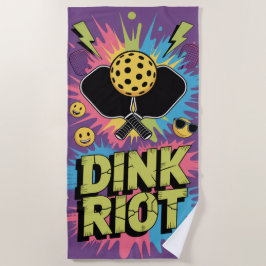 Pickleball Dink Riot Funny Urban Splash Strandtuch