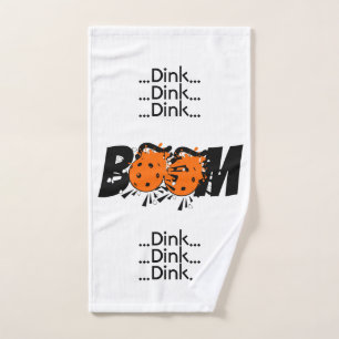 Pickleball Dinking Dink Dink Boom Orange Bombs Handtuch