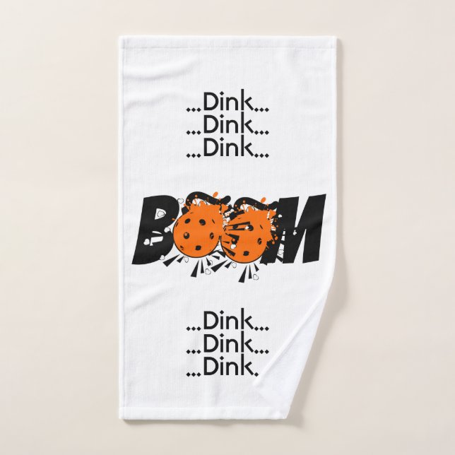 Pickleball Dinking Dink Dink Boom Orange Bombs Handtuch (Handtuch)