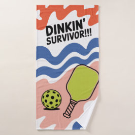 Pickleball Dinkin'Survivor!!! Geschenk für Spieler Badehandtuch