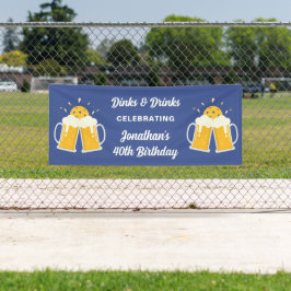 Pickleball Dinks & Drinks Personalisiert Banner