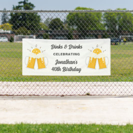 Pickleball Dinks & Drinks Personalisiert Banner