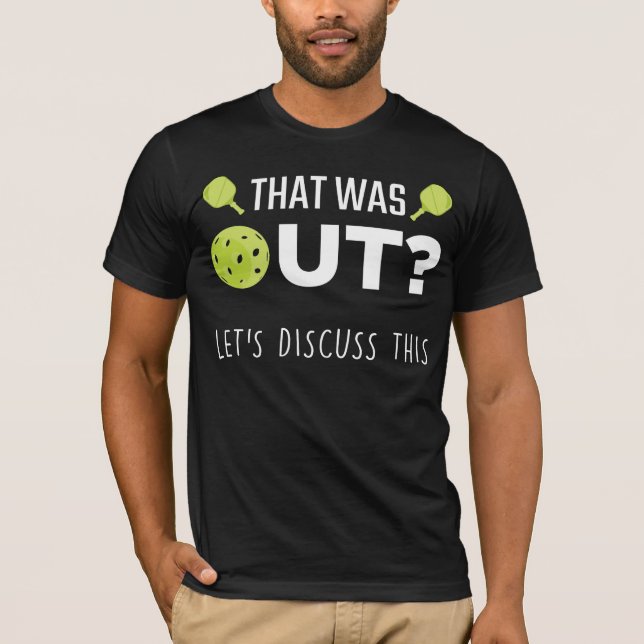 Pickleball-Diskurs Joke Racquet Sportsman T-Shirt (Vorderseite)