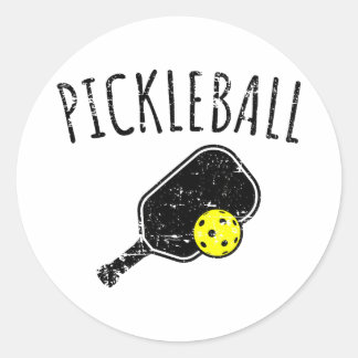 Pickleball distressed design  runder aufkleber