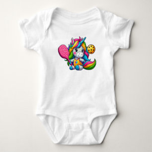 Pickleball Einhorn  Baby Strampler