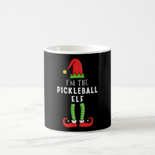 Pickleball Elf Weihnachts-Matching Familiengeschen Kaffeetasse