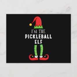 Pickleball Elf Weihnachts-Matching Familiengeschen Postkarte