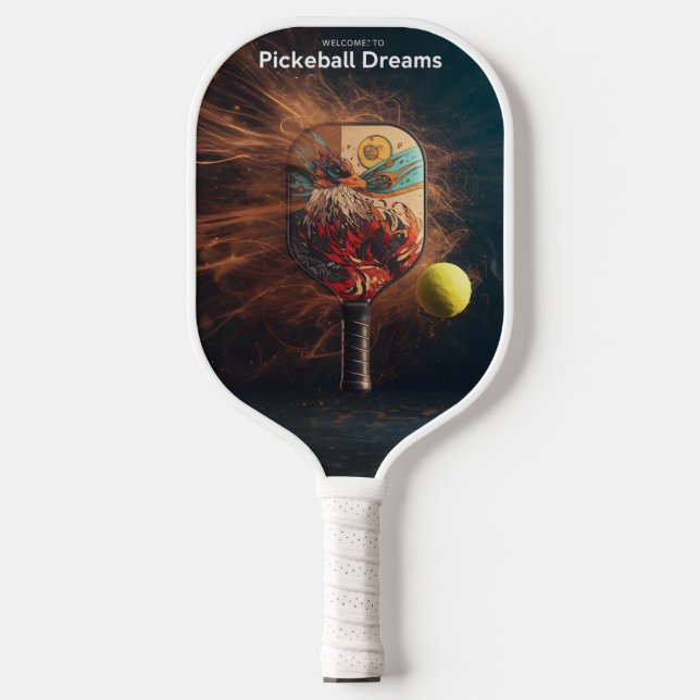 Pickleball Energy Swirl - Abstraktes Motion Poster Schläger (Vorderseite)