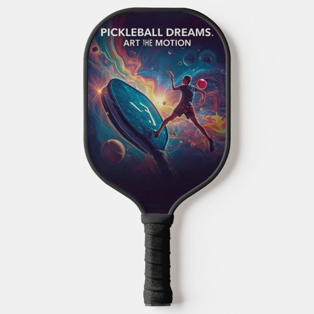 Pickleball Energy Swirl - Abstraktes Motion Poster Schläger (Vorderseite)