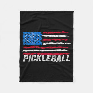 Pickleball-Enthusiast Pickle Ball patriotische Fla Fleecedecke