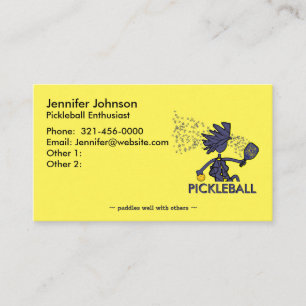 Pickleball Enthusiasten Business Card Visitenkarte