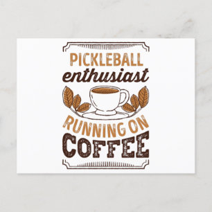 Pickleball-Enthusiasten, die auf einem Kaffeegesch Postkarte