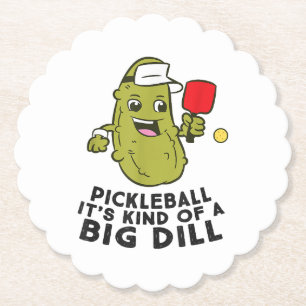 Pickleball Es ist eine Art großer Dill Pickles Pun Untersetzer