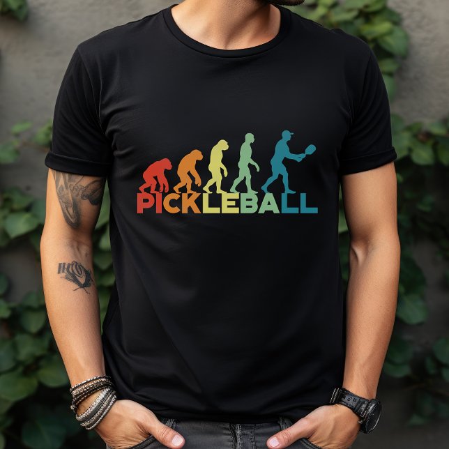 Pickleball Evolution Funny Custom Name or Text T-Shirt (Von Creator hochgeladen)