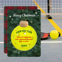 Pickleball Fan Personalisierte Weihnachtskarte