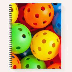 Pickleball farbenfroh notizbuch
