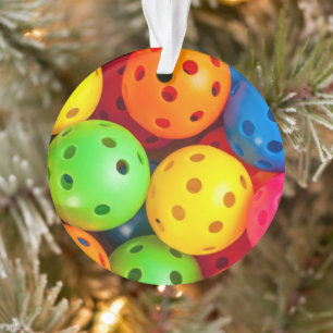 Pickleball farbenfroh ornament