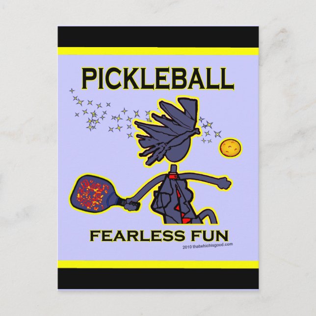 Pickleball Fearless Fun Postkarte (Vorderseite)