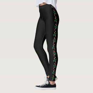 Pickleball-Feiertagsoutfit Zuckerstangen auf Schwa Leggings