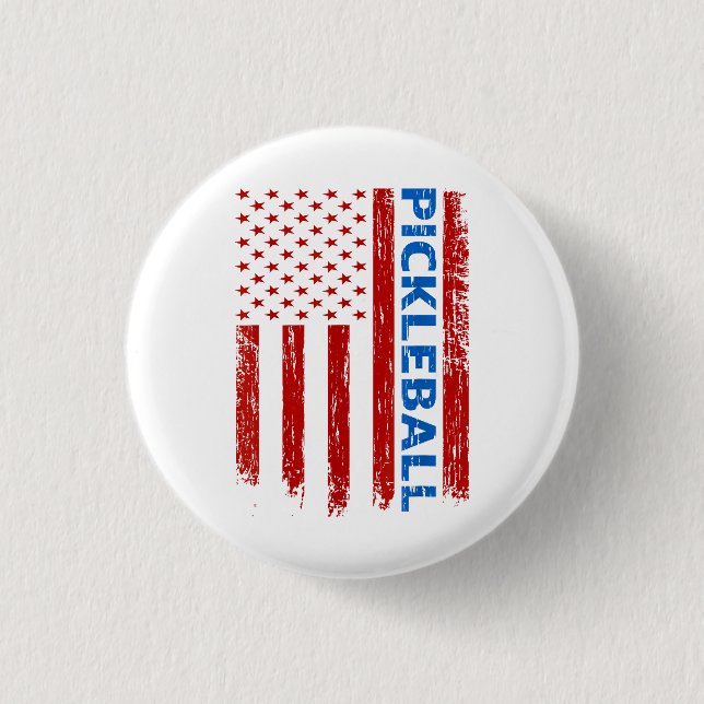 Pickleball-Flagge - Paddleball Pickleball spielen  Button (Vorderseite)