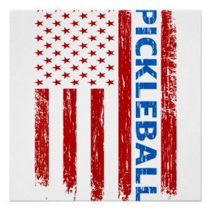 Pickleball-Flagge - Paddleball Pickleball spielen Poster