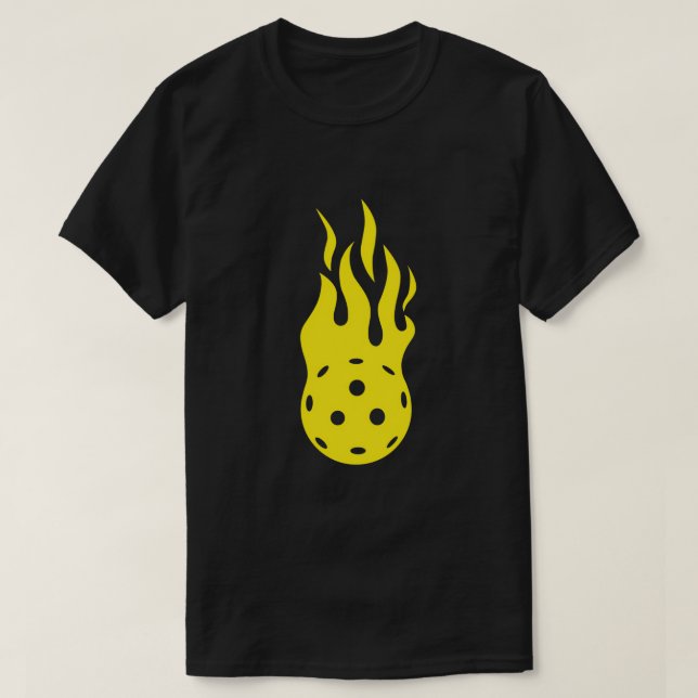 Pickleball-Flammenpaddleall-Tennispickleball T-Shirt (Design vorne)