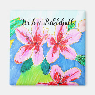 Pickleball Floral Magnet von Ariella & Lily Design