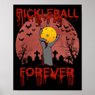 Pickleball Forever zu Halloween Poster