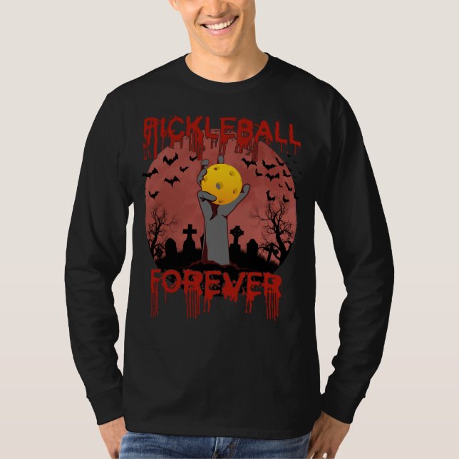 Pickleball Forever zu Halloween T-Shirt (Vorderseite)