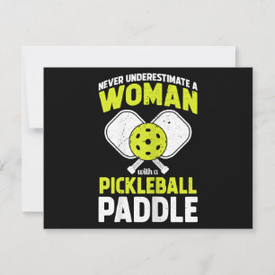 Pickleball-Frau Lustiges Pickleball-Spieler-Gesche Einladung