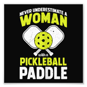 Pickleball-Frau Lustiges Pickleball-Spieler-Gesche Fotodruck