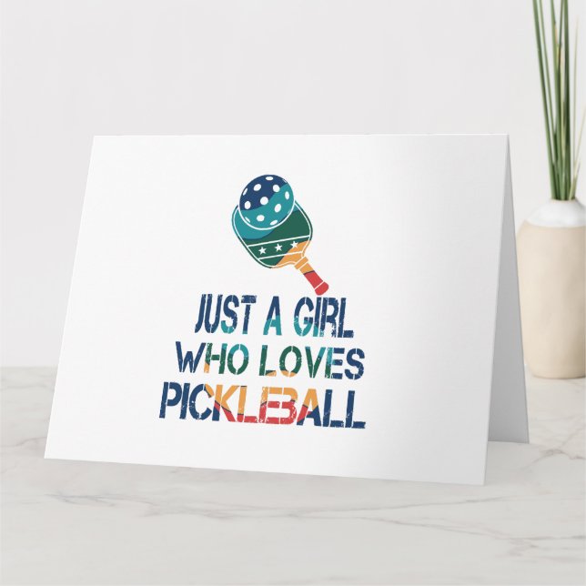 Pickleball Frauen Regenbogen Karte (Vorderseite)