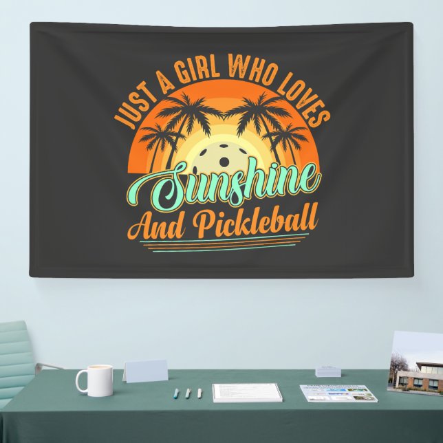Pickleball Frauen Sonnenschein Banner (Messe)