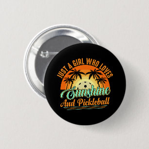 Pickleball Frauen Sonnenschein Button