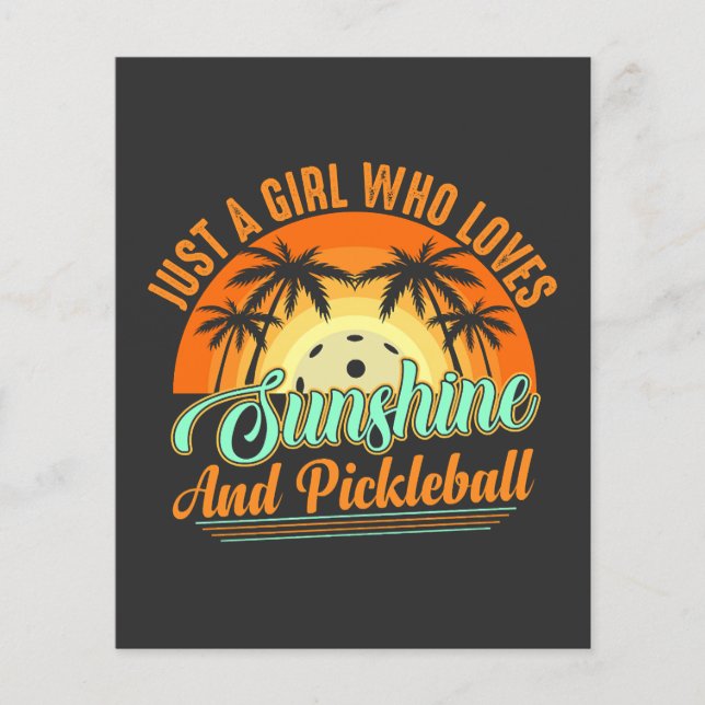 Pickleball Frauen Sonnenschein Flyer (Vorne)