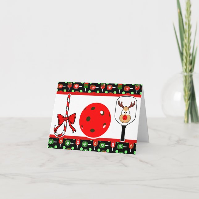 Pickleball Freude Weihnachten Party Red Green auf  (Vorderseite)