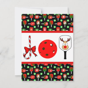 Pickleball Freude Weihnachten Party Red Green auf  Einladung