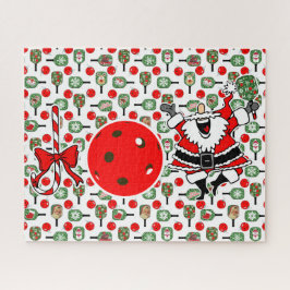 Pickleball Freude Weihnachten Weihnachtsmann Paddl Puzzle