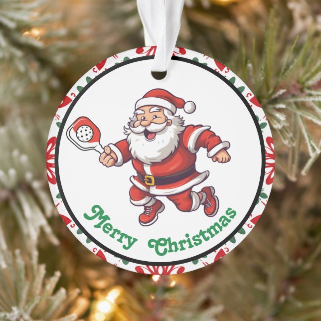 Pickleball Frohe Weihnachten Ornament (Baum)