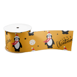 🐧 Pickleball Frohe Weihnachten 🎁 Satin Ribbon Satinband