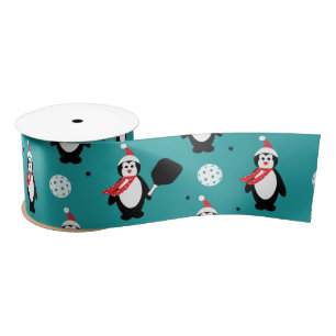 🐧 Pickleball Frohe Weihnachten 🎁 Satin Ribbon Satinband