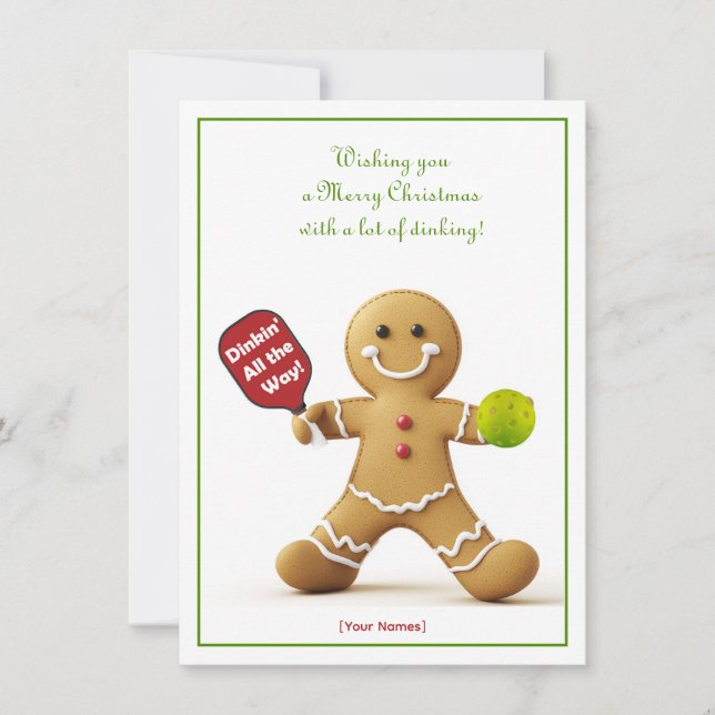 Pickleball 🎄 Frohe Weihnachten, Sondertext (Vorderseite)