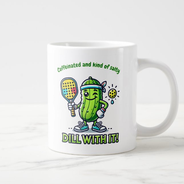 Pickleball Funny Coffee Mug Drinkware Kitchen Jumbo-Tasse (Rechts)