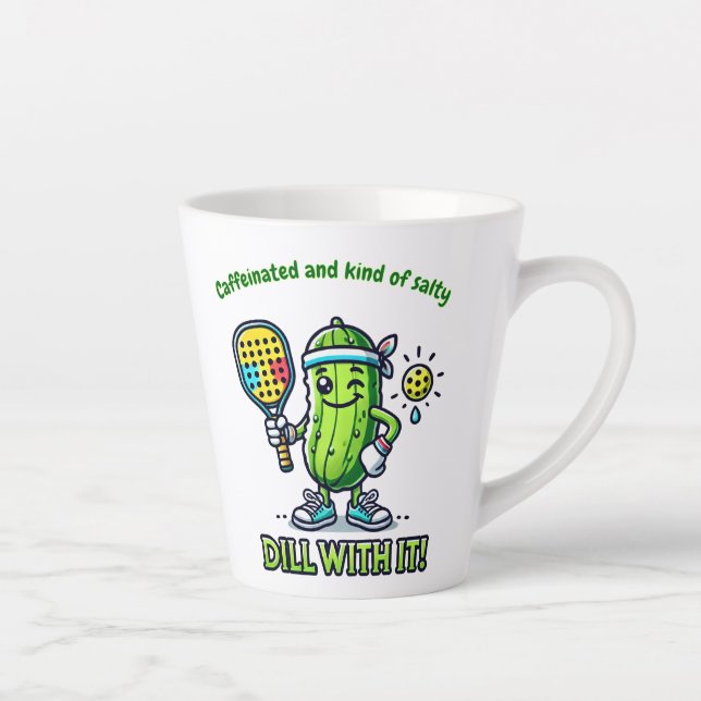 Pickleball Funny Coffee Mug Drinkware Kitchen Milchtasse (Rechts)