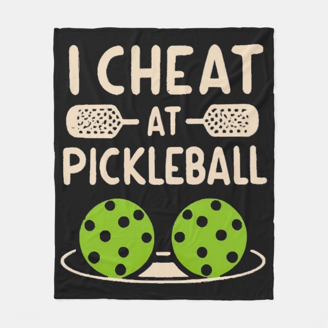 Pickleball Funny Fleecedecke (Vorderseite)
