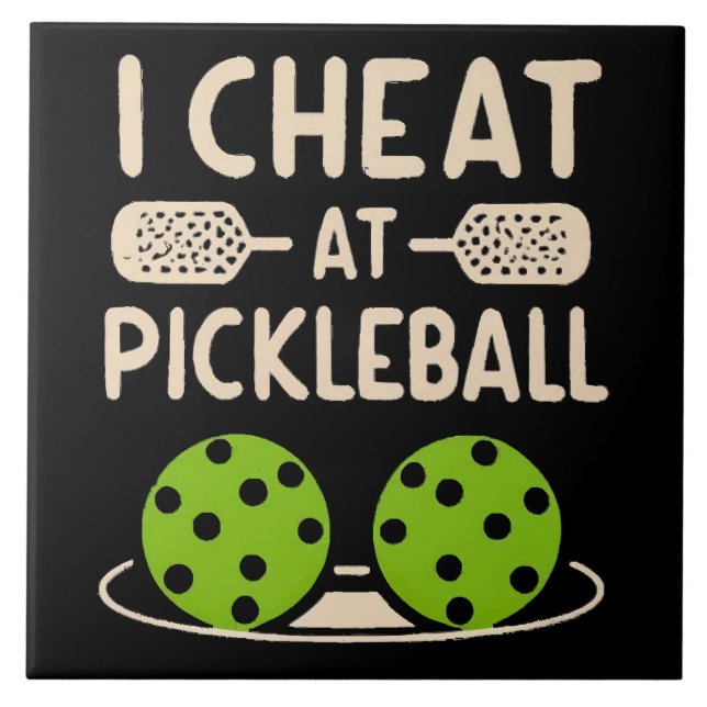 Pickleball Funny Fliese (Vorderseite)
