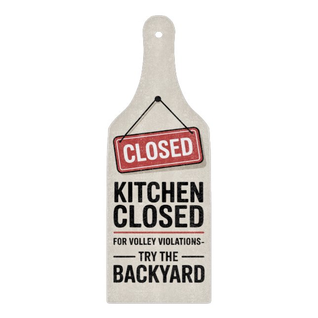 Pickleball Funny kitchen closed sign Schneidebrett (Vorderseite)