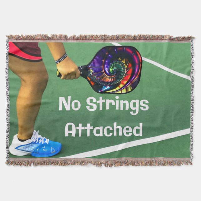 Pickleball Funny No Strings angefügt Decke (Vorderseite)