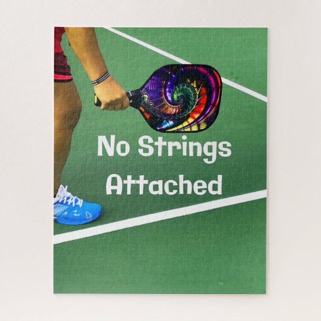 Pickleball Funny No Strings angefügt Puzzle (Vertikal)